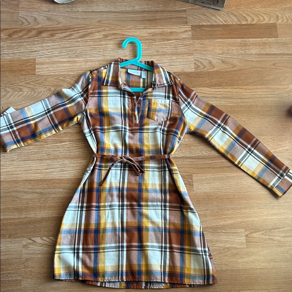 Children’s place girls plaid brown dress pet free smoke free home